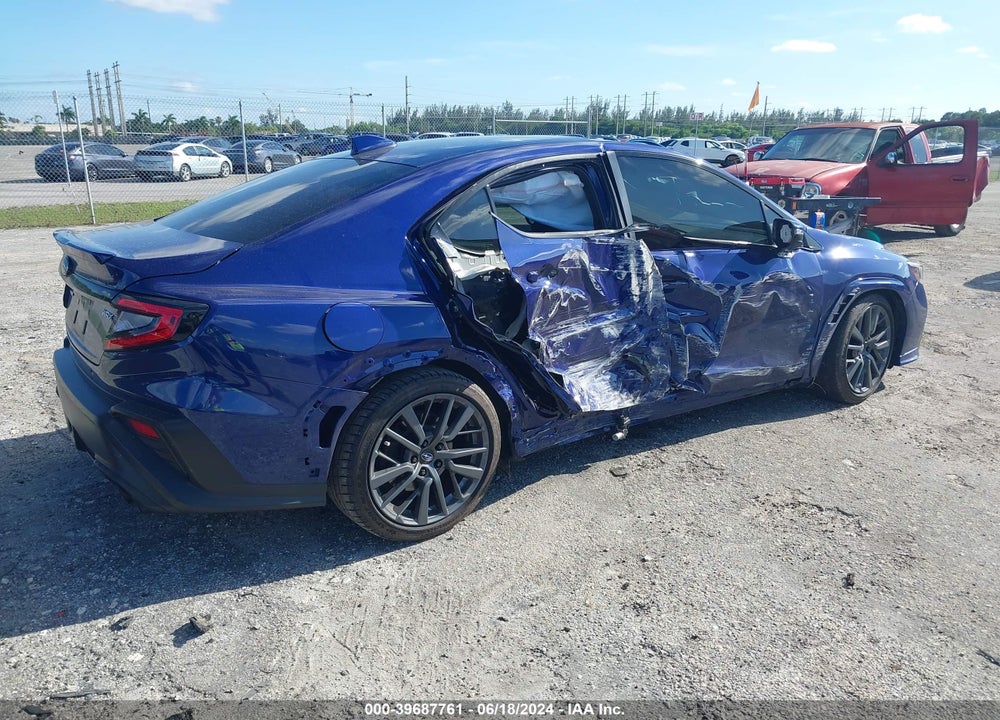 2022 SUBARU WRX GT VIN: JF1VBAU61N8024536