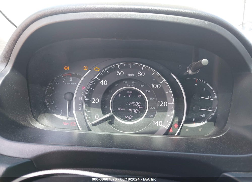 2012 HONDA CR-V LX VIN: 5J6RM3H34CL026304