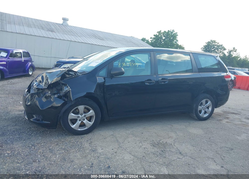 2014 TOYOTA SIENNA L V6 7 PASSENGER VIN: 5TDZK3DC6ES502488