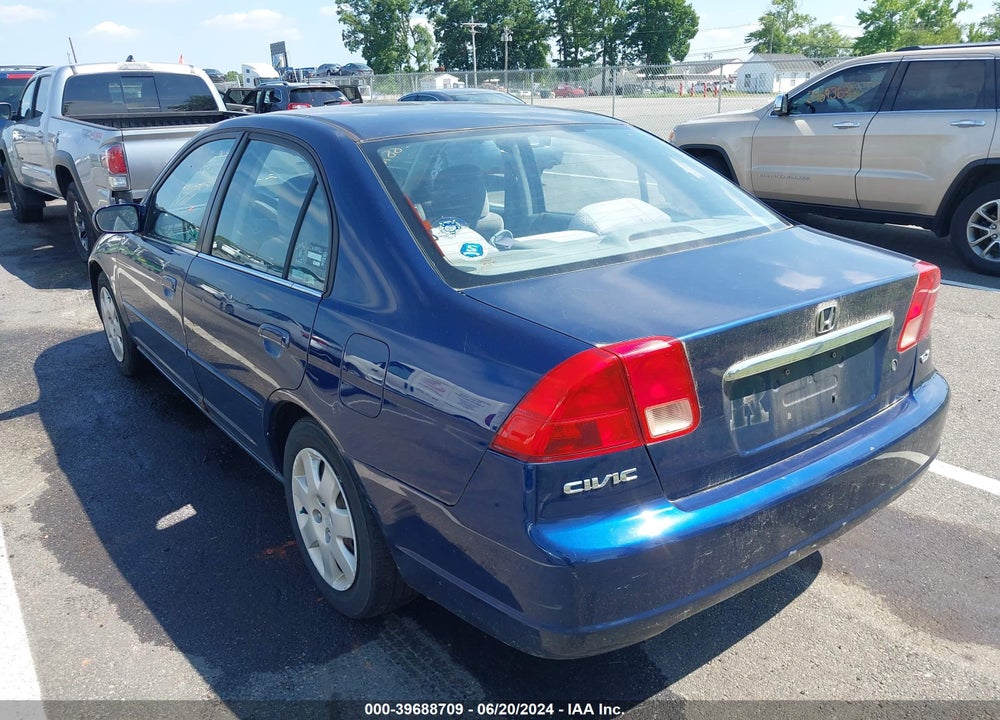 2001 HONDA CIVIC EX VIN: 1HGES26761L057269