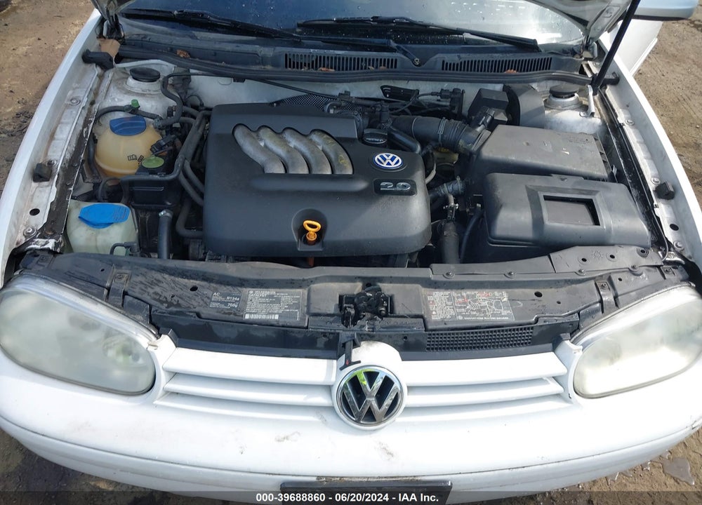 2000 VOLKSWAGEN GOLF GL VIN: WVWBC21J9YW502808