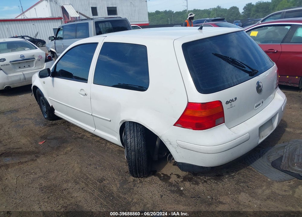 2000 VOLKSWAGEN GOLF GL VIN: WVWBC21J9YW502808