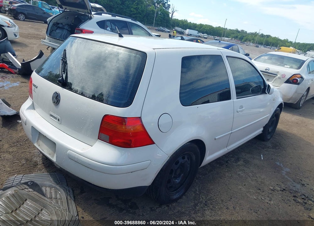 2000 VOLKSWAGEN GOLF GL VIN: WVWBC21J9YW502808