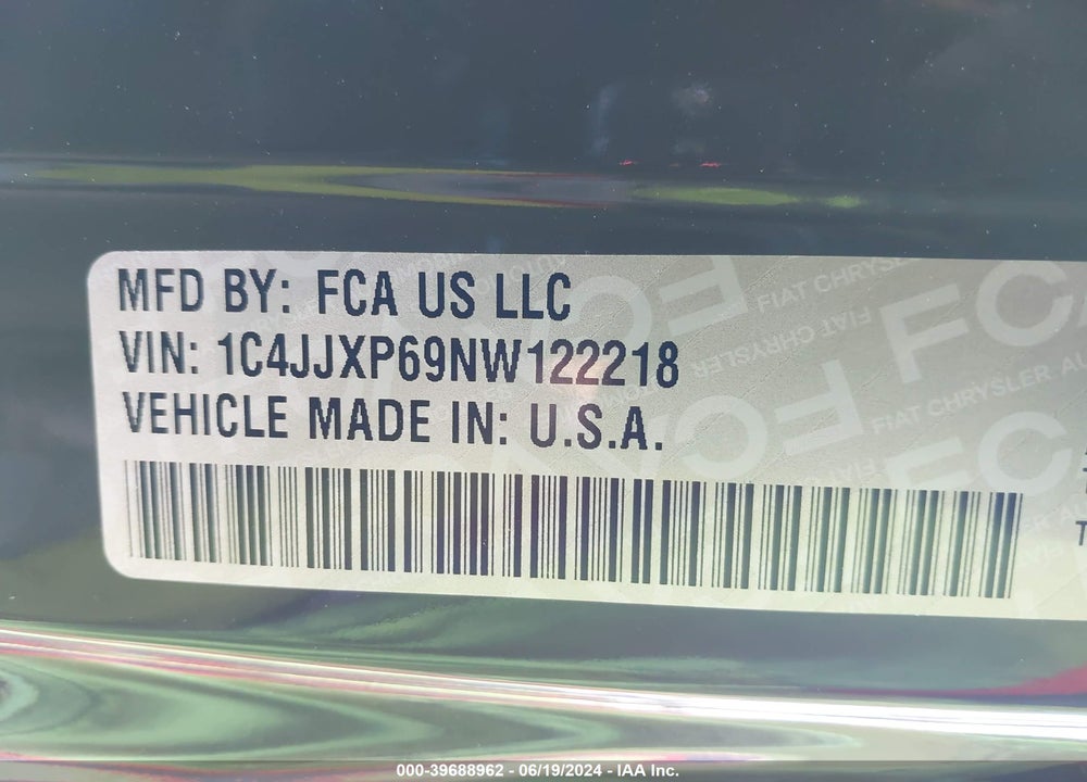 2022 JEEP WRANGLER 4XE UNLIMITED SAHARA 4X4 VIN: 1C4JJXP69NW122218