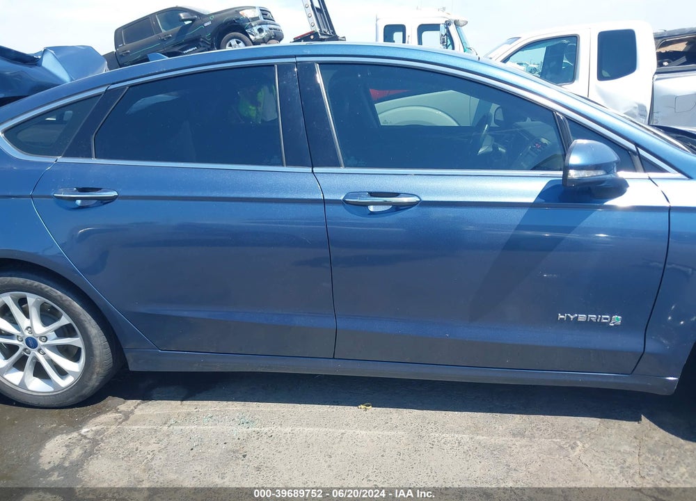 2019 FORD FUSION HYBRID SEL VIN: 3FA6P0MU4KR185553