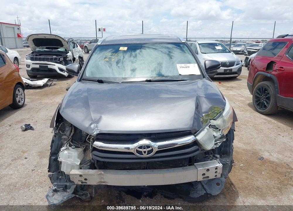 2016 TOYOTA HIGHLANDER XLE V6 VIN: 5TDKKRFH0GS501160
