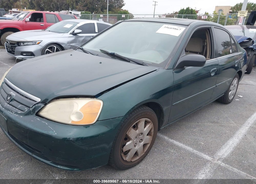 2001 HONDA CIVIC EX VIN: 1HGES26711L004317