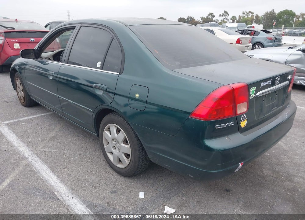2001 HONDA CIVIC EX VIN: 1HGES26711L004317