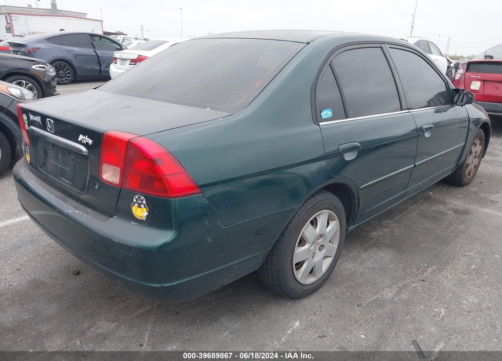 2001 HONDA CIVIC EX VIN: 1HGES26711L004317