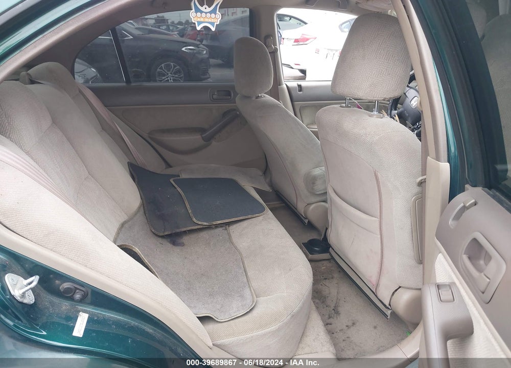 2001 HONDA CIVIC EX VIN: 1HGES26711L004317