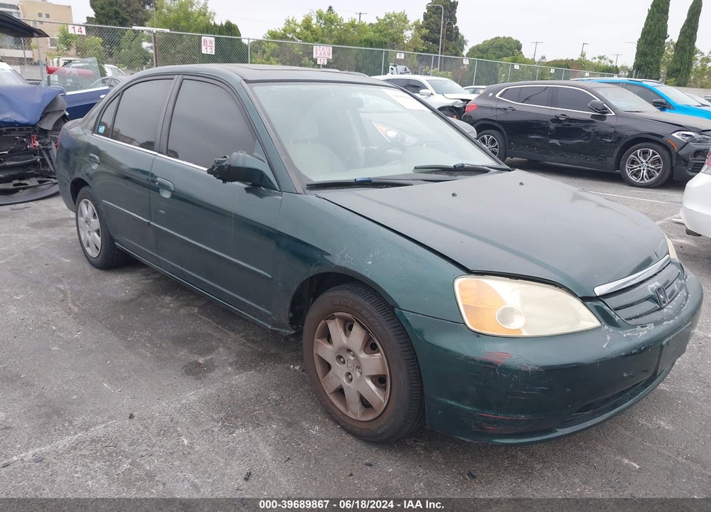 2001 HONDA CIVIC EX VIN: 1HGES26711L004317