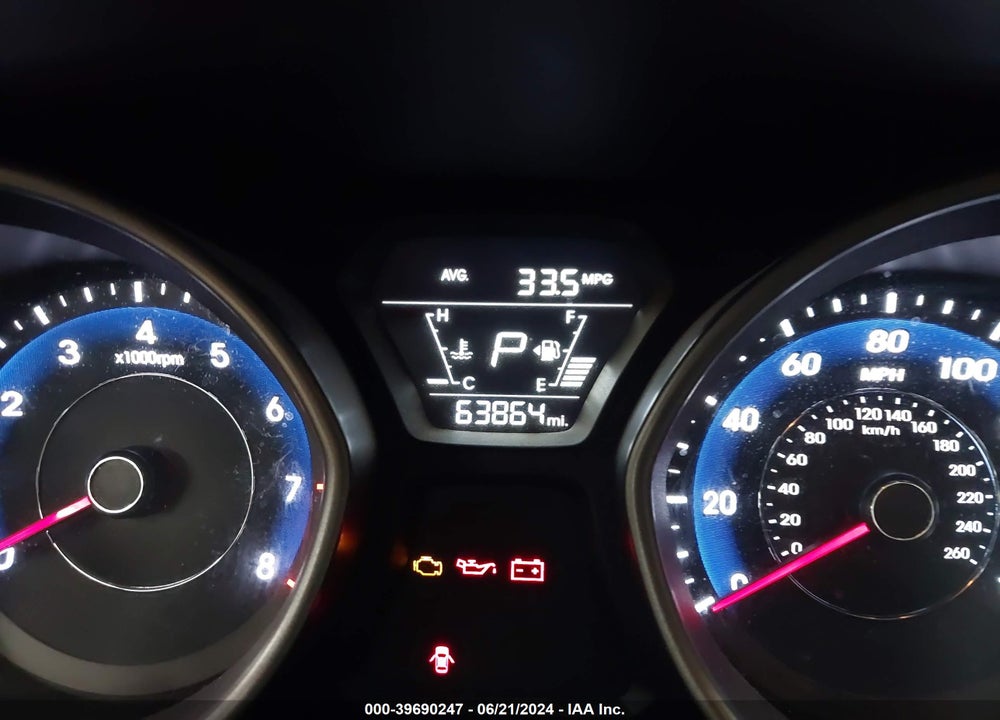 2014 HYUNDAI ELANTRA SE VIN: 5NPDH4AE0EH539871