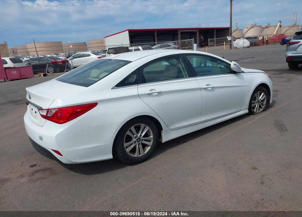 2014 HYUNDAI SONATA GLS VIN: 5NPEB4AC8EH924664