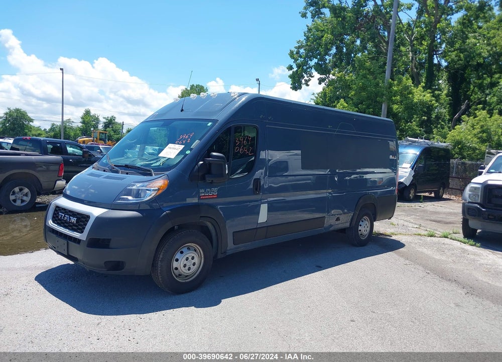 2019 RAM PROMASTER 3500 CARGO VAN HIGH ROOF 159 WB EXT VIN: 3C6URVJG7KE558347