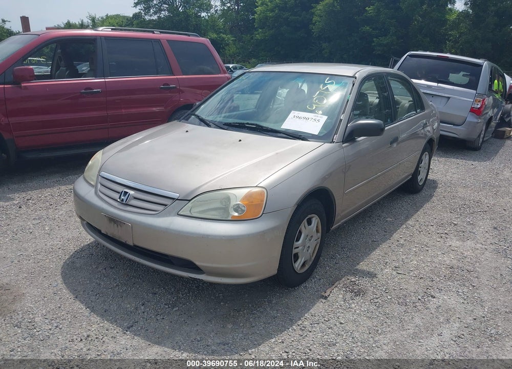 2001 HONDA CIVIC LX VIN: 1HGES16531L054208