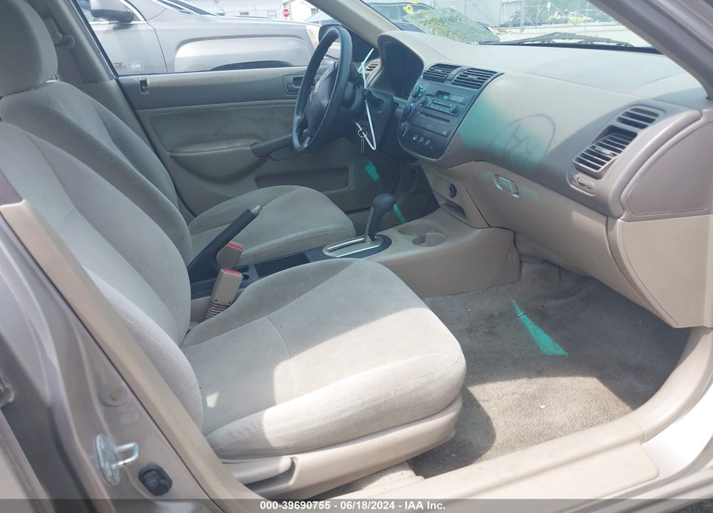 2001 HONDA CIVIC LX VIN: 1HGES16531L054208