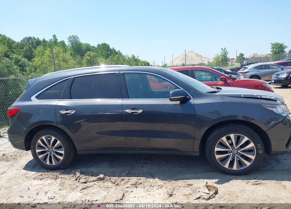 2014 ACURA MDX TECHNOLOGY PACKAGE VIN: 5FRYD4H48EB018873