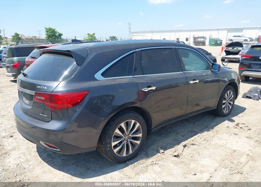 2014 ACURA MDX TECHNOLOGY PACKAGE VIN: 5FRYD4H48EB018873
