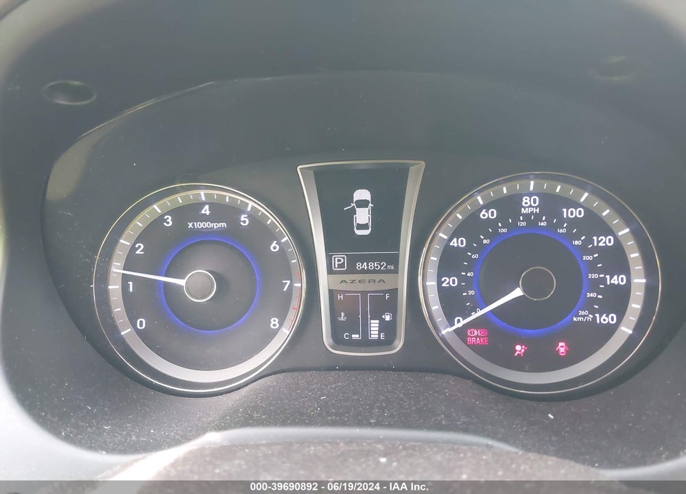 2013 HYUNDAI AZERA VIN: KMHFG4JG4DA259157