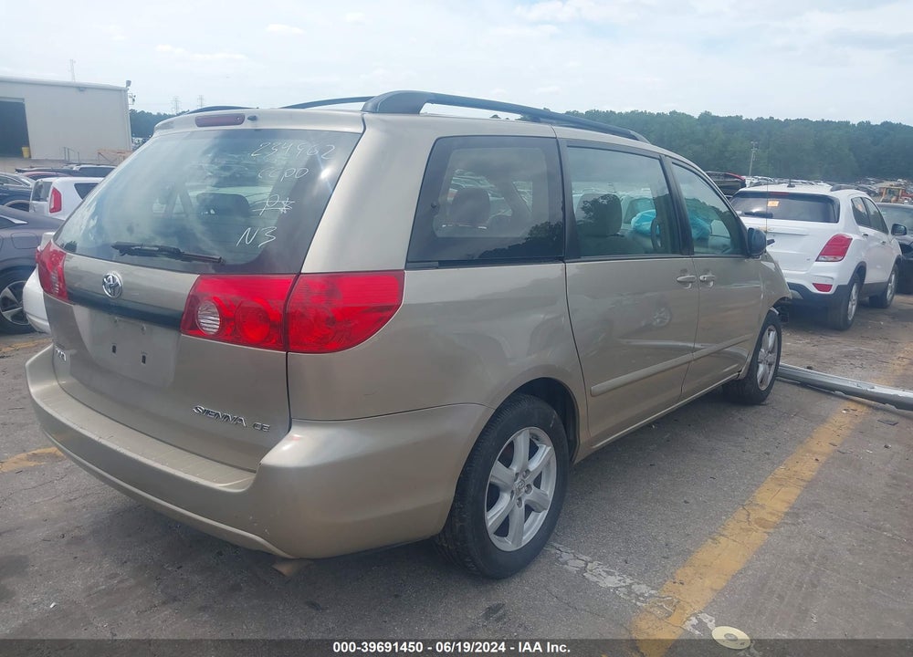 2009 TOYOTA SIENNA CE VIN: 5TDZK23C69S230333