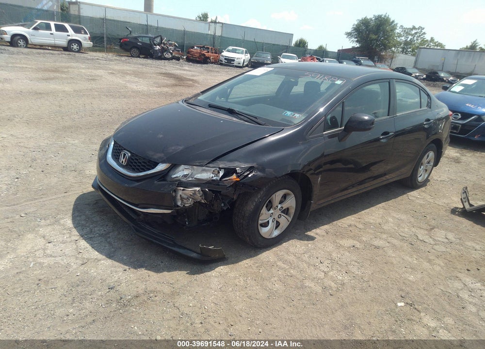 2013 HONDA CIVIC LX VIN: 2HGFB2F54DH591889