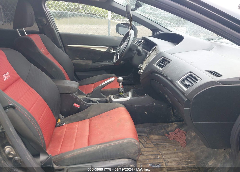 2015 HONDA CIVIC SI VIN: 2HGFB6E5XFH709293