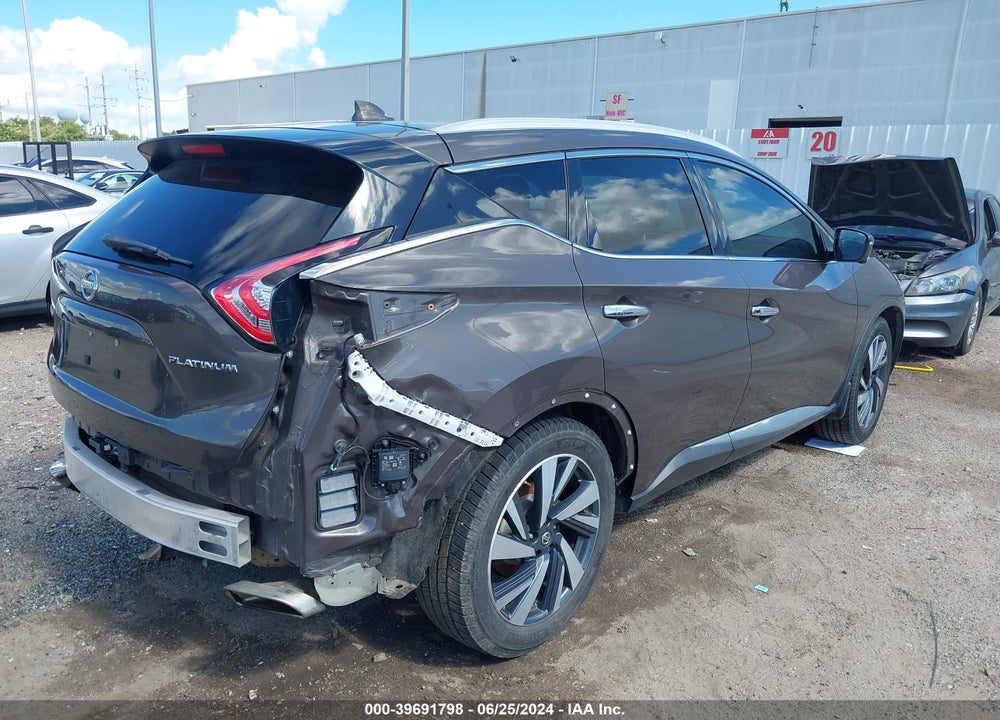 2018 NISSAN MURANO PLATINUM VIN: 5N1AZ2MG7JN158591
