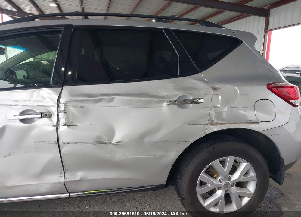 2012 NISSAN MURANO SL VIN: JN8AZ1MU5CW100291