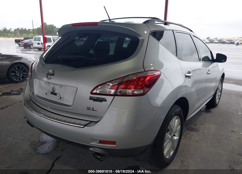 2012 NISSAN MURANO SL VIN: JN8AZ1MU5CW100291