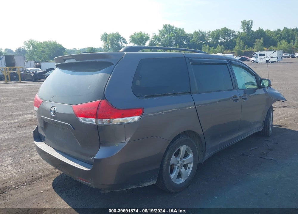 2012 TOYOTA SIENNA LE V6 8 PASSENGER VIN: 5TDKK3DCXCS202211