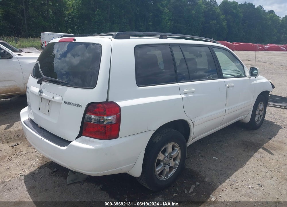 2007 TOYOTA HIGHLANDER V6 VIN: JTEEP21A470189956