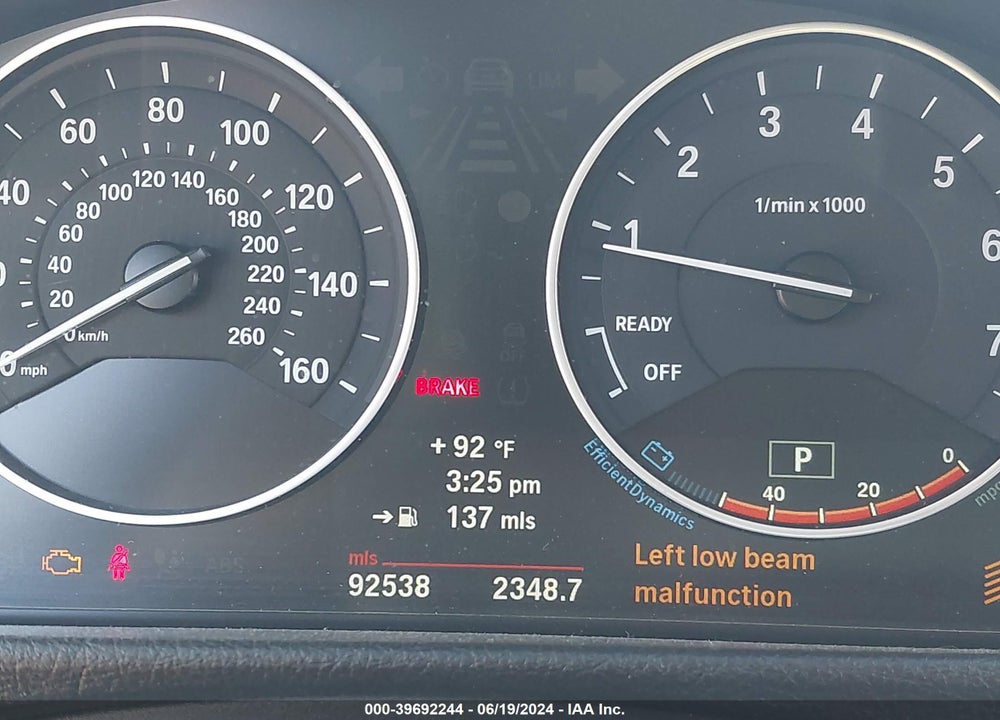 2013 BMW 328I XDRIVE VIN: WBA3B3C52DF532771
