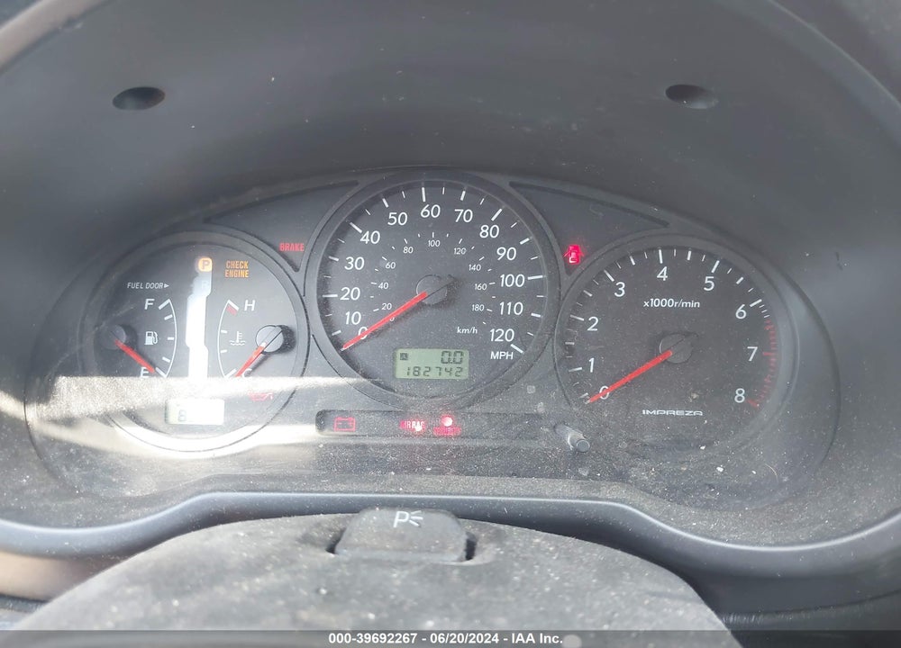 2007 SUBARU IMPREZA 2.5I VIN: JF1GD61647H507980