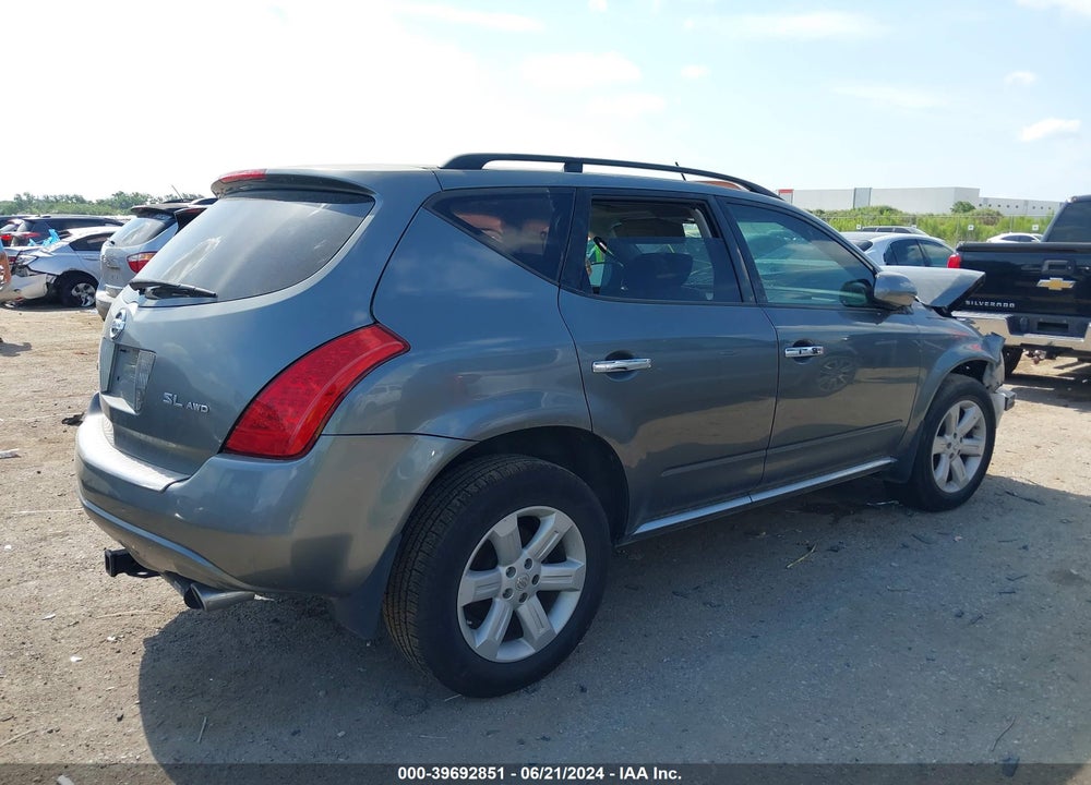 2007 NISSAN MURANO SL VIN: JN8AZ08W37W617701