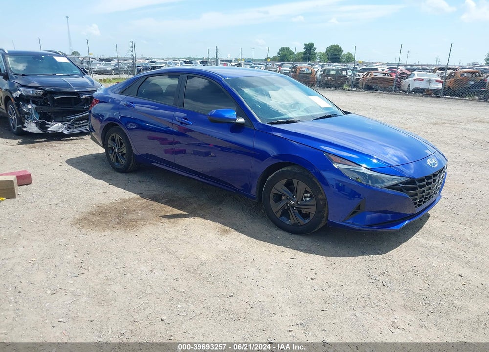2022 HYUNDAI ELANTRA HYBRID BLUE VIN: KMHLM4AJ0NU016419