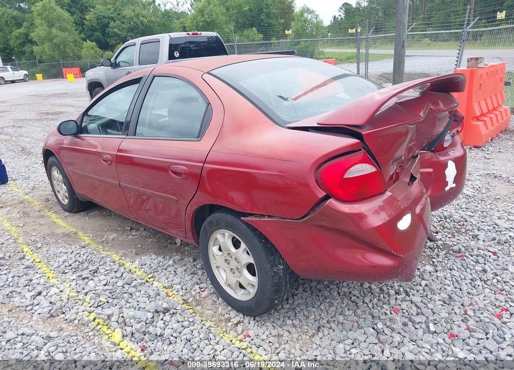 2003 DODGE NEON SXT VIN: 1B3ES56C43D250550