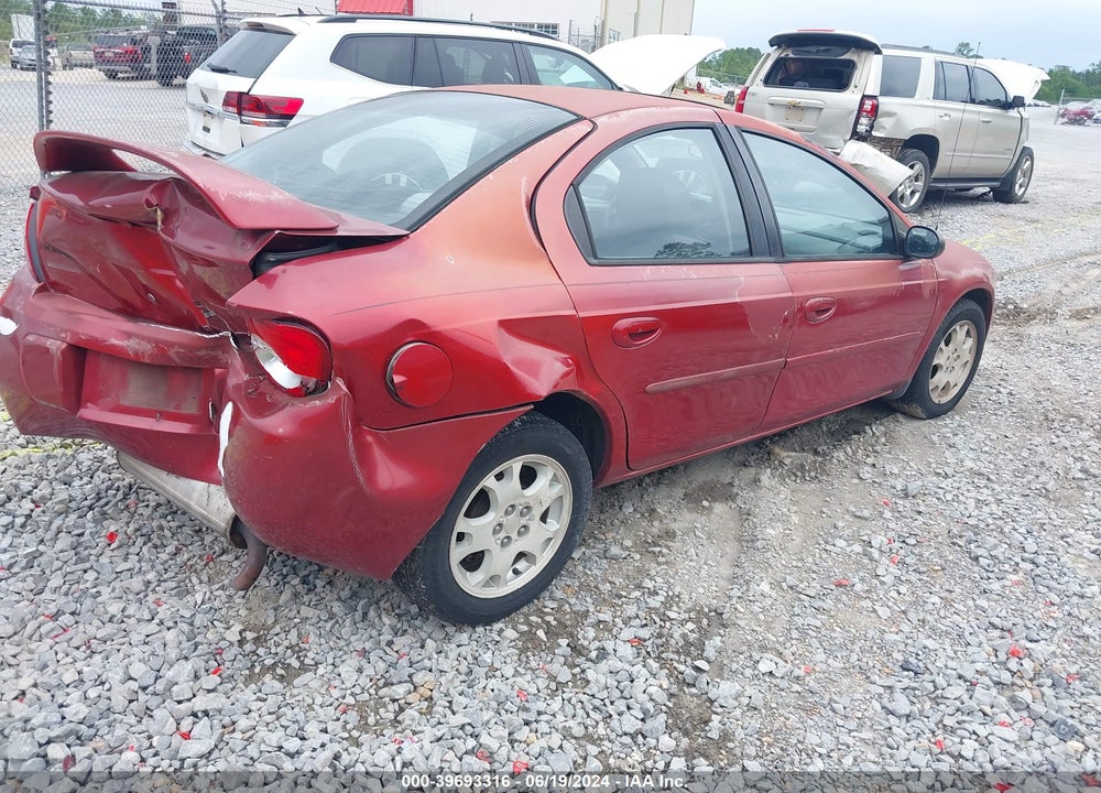 2003 DODGE NEON SXT VIN: 1B3ES56C43D250550