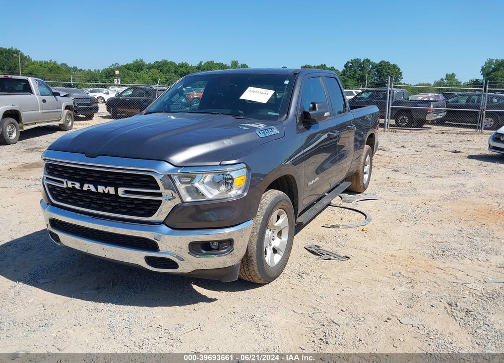 2022 RAM 1500 BIG HORN QUAD CAB 4X4 6'4 BOX VIN: 1C6RRFBG7NN287560