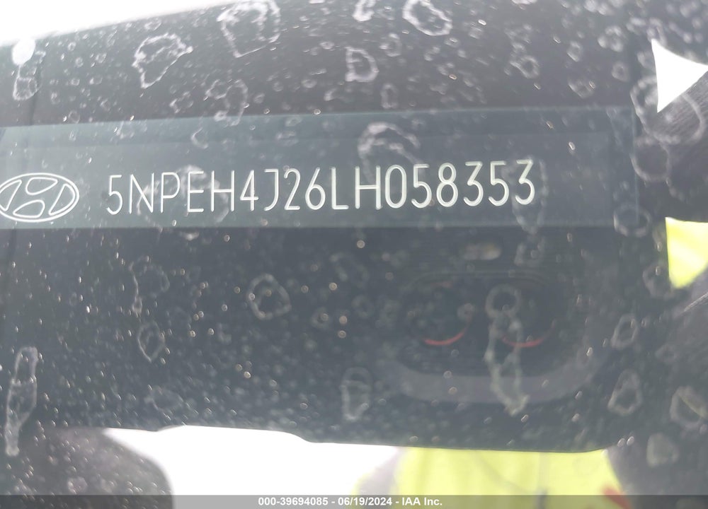 2020 HYUNDAI SONATA LIMITED VIN: 5NPEH4J26LH058353