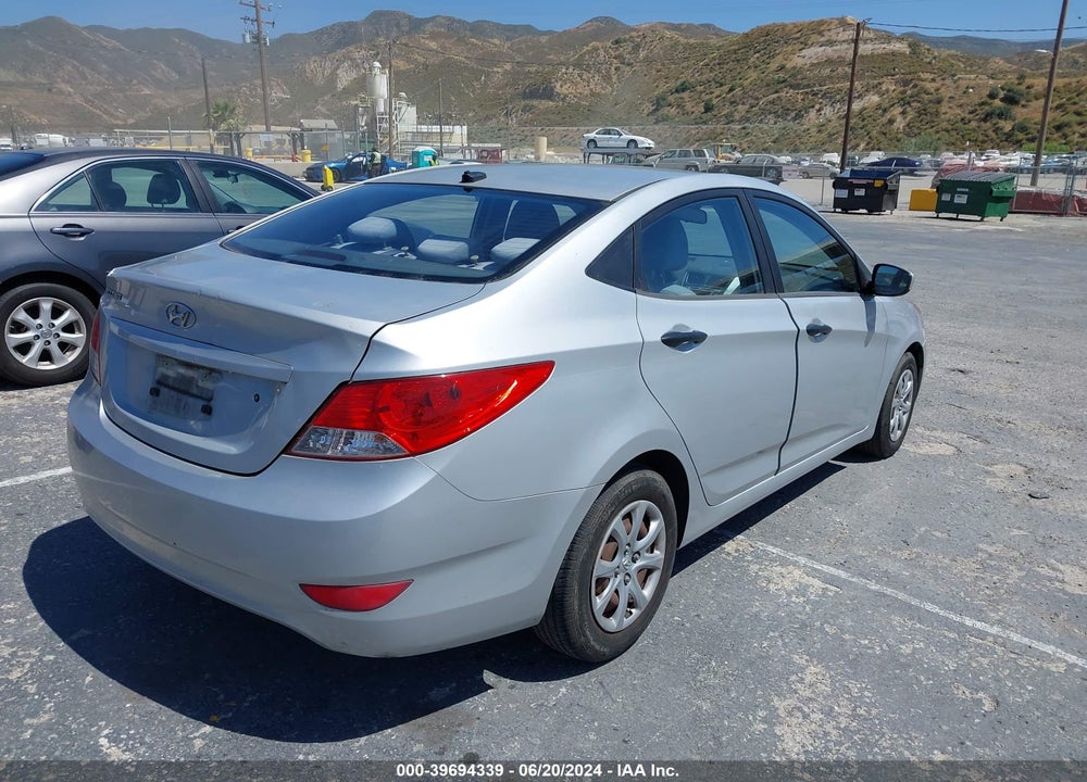 2012 HYUNDAI ACCENT GLS VIN: KMHCT4AE1CU048637