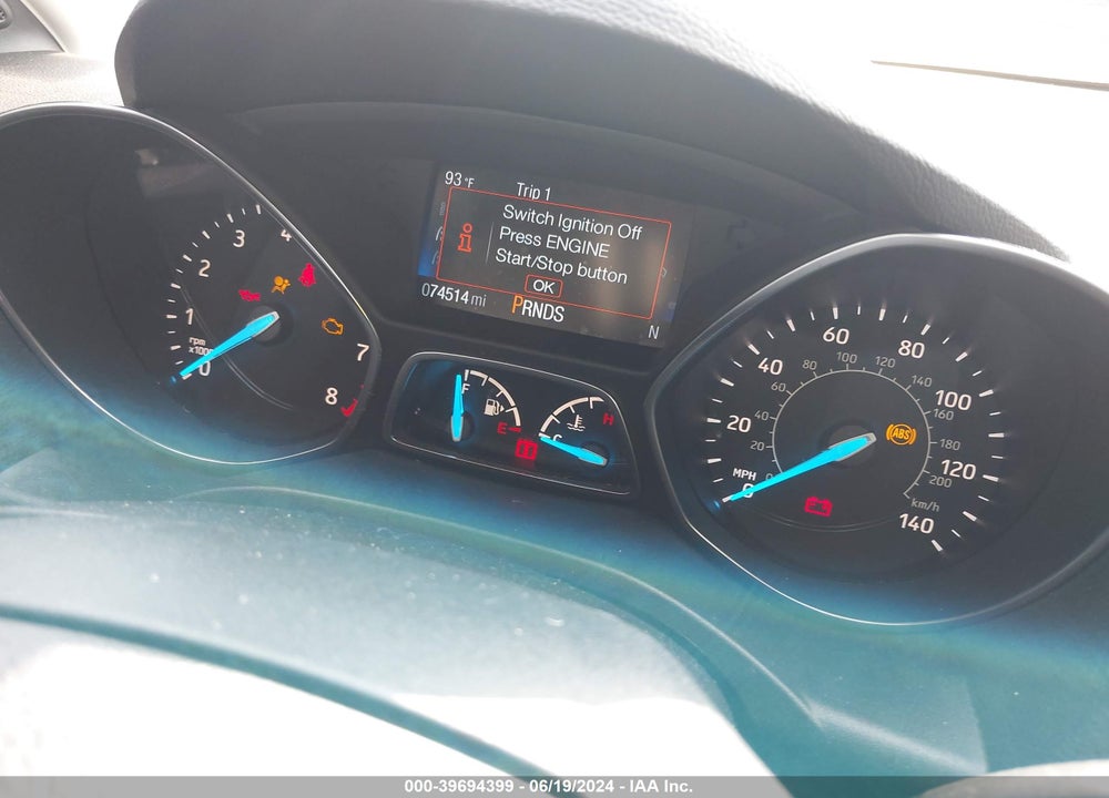 2019 FORD ESCAPE TITANIUM VIN: 1FMCU9J96KUC24433
