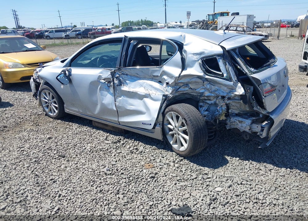 2012 LEXUS CT VIN: JTHKD5BH1C2078002