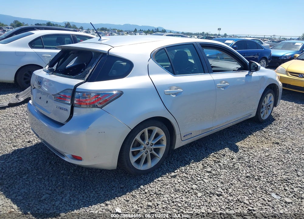2012 LEXUS CT VIN: JTHKD5BH1C2078002