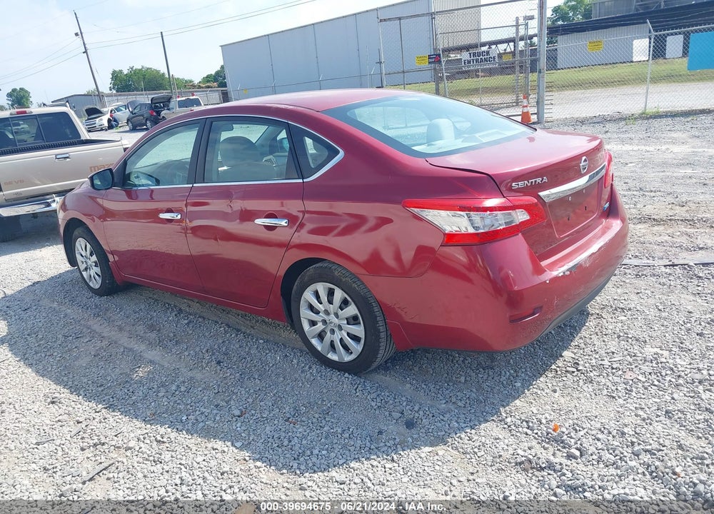 2014 NISSAN SENTRA SV VIN: 3N1AB7APXEL611699