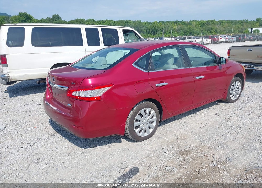 2014 NISSAN SENTRA SV VIN: 3N1AB7APXEL611699