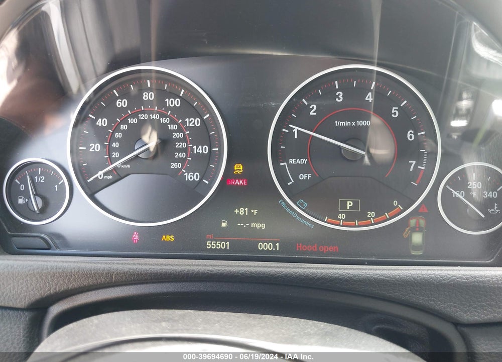 2015 BMW 335I VIN: WBA3A9C52FKW74621