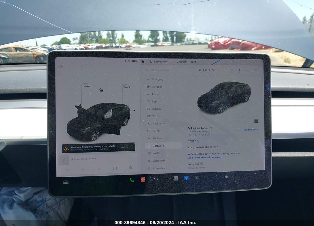 2021 TESLA MODEL Y LONG RANGE DUAL MOTOR ALL-WHEEL DRIVE VIN: 5YJYGDEE8MF282826