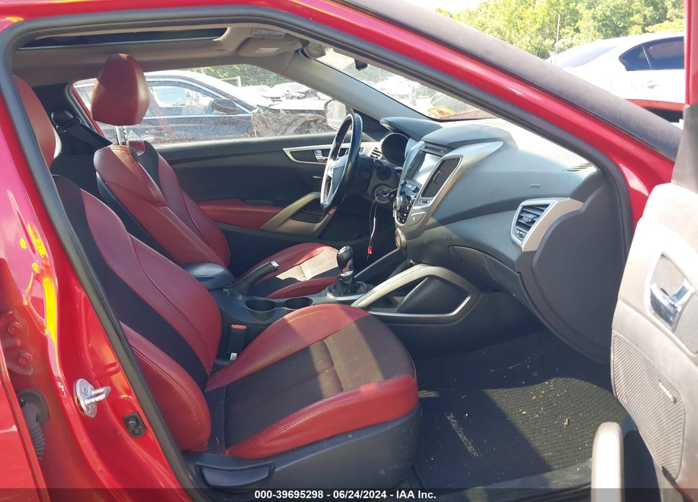 2014 HYUNDAI VELOSTER BASE W/RED VIN: KMHTC6AD1EU184420