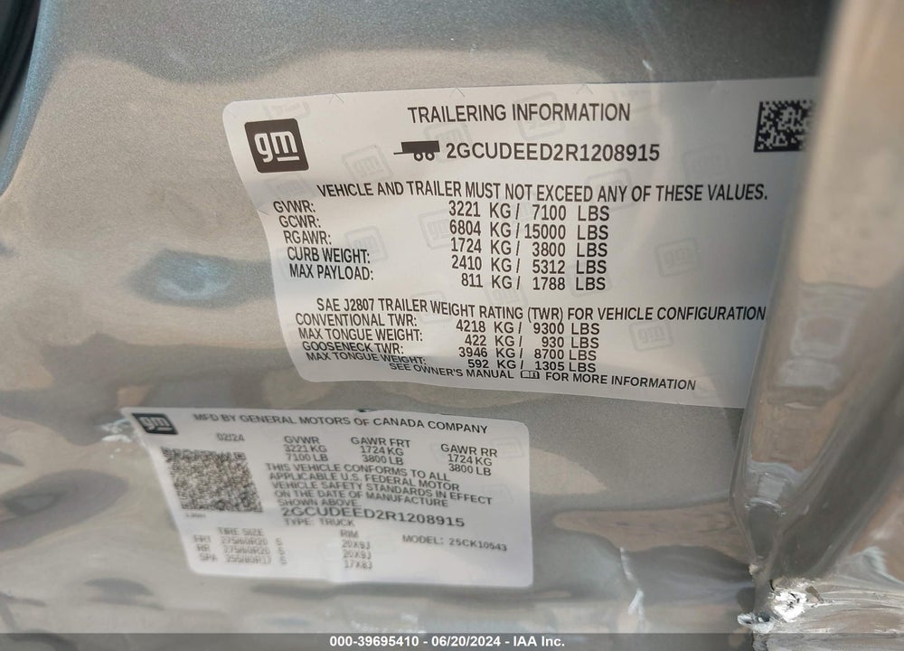 2024 CHEVROLET SILVERADO K1500 RST VIN: 2GCUDEED2R1208915