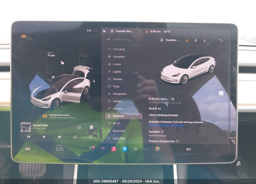 2020 TESLA MODEL 3 STANDARD RANGE PLUS REAR-WHEEL DRIVE/STANDARD RANGE REAR-WHEEL DRIVE VIN: 5YJ3E1EA0LF614350